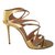 Casadei sandals Golden Leather  ref.80583
