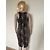 Autre Marque Vestido AX Paris Marrón Negro Algodón Castaño - vista 5