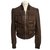 Gucci jaqueta de couro / bombardeiro Marrom  ref.80759