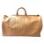 Louis Vuitton Keepall 55 V intage Cuir Paille  ref.81498