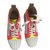 Christian Louboutin scarpe da ginnastica Rosa Bianco Grigio Giallo Pelle Pelle verniciata  ref.81554