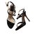 Christian Dior sandals Black Satin  ref.81697
