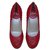 Dior Calcanhares Vermelho Laranja Couro  ref.82402