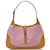 Gucci Suede Leather Jackie Brown Pink  ref.82465