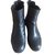 Chanel Ankle boots Black Leather  ref.82662