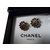 Chanel Boucles d'oreilles Acier Bordeaux  ref.86591