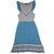 Liu.Jo Dress Blue Beige Cotton  ref.82705