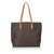 Louis Vuitton Monogram Cabas Mezzo Brown Leather Cloth  ref.82788