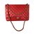 Chanel Maxi jumbo Cuir Rouge  ref.83009