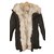 Yves Salomon Coats, Outerwear Black Cotton Fox  ref.83195