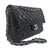 Timeless Chanel Borsa classica con patta media in vernice nera Nero Pelle verniciata  ref.83373