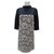 Twin Set Dresses Black Beige Cotton Polyester Wool Viscose Elastane Polyamide  ref.83610
