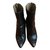 Hermès Ankle boots Black Patent leather Deerskin  ref.83673