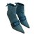 Christian Dior Botas de tornozelo Azul claro Couro Lona  ref.83711