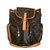Louis Vuitton Bosphore monogram Backpack Brown Golden Leather Cloth  ref.83830