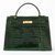 Hermès Sublime & Rare Kelly 32 en Crocodile Porosus Cuirs exotiques Vert  ref.83892