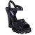 Prada Wedge sandals Black Leather  ref.84042
