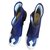 Yohji Yamamoto Botas de tornozelo Preto Branco Azul Couro  ref.84169
