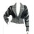 Gucci 100% casaco cardigan de cashmere Preto Branco Casimira  ref.84257