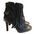 Jean Michel Cazabat Fringed boots Black Leather  ref.84338