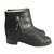 Chanel LOW BOOTS Ebony Leather  ref.84441