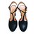 Chanel sandals Black Leather  ref.84456