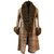Chanel Manteau en tweed fantaisie Coton Polyester Viscose Lin Nylon Acrylique Marron  ref.84615