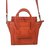 Céline Luggage bag nano model Orange Leather  ref.84702