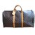 Keepall Louis Vuitton Borsa da viaggio Marrone Pelle  ref.84800