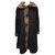 Autre Marque Manteau (marque inconnue) Laine Marron foncé  ref.84923