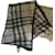 Burberry sciarpa in cotone cashmere check beige Nero  - vista 1