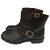 Marc by Marc Jacobs Biker boots Dark grey Leather  ref.85044