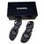 Chanel sandals Black Golden Leather  ref.85077