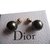Dior Boucles d'oreille Perle Gris anthracite  ref.85166