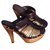 Guess clogs Brown Golden Leather Wood  ref.85286