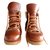 Ugg Ankle boots Brown Leather  ref.85309