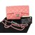 Chanel mini saco de aba intemporal extra Rosa Couro  ref.85337