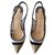Christian Louboutin black, white and nude patent slingbacks heels Multiple colors Patent leather  ref.85338