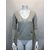 Zadig & Voltaire Merino Woll Pullover V-Ausschnitt Blau Creme Roh - Ansicht 2