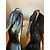 Sandali Sergio Rossi Peep Toe Slingback in Pelle di Anguilla Nera Nero - vista 5
