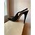 Sandali Sergio Rossi Peep Toe Slingback in Pelle di Anguilla Nera Nero - vista 7