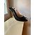 Sandali Sergio Rossi Peep Toe Slingback in Pelle di Anguilla Nera Nero - vista 8