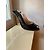 Sandali Sergio Rossi Peep Toe Slingback in Pelle di Anguilla Nera Nero - vista 9