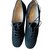 Chanel Black suede, lace-up oxfords  ref.86064
