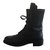 Chanel boots Black Leather  ref.86133