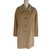 Guy Laroche Wool Round Collar Coat Beige Angora  ref.86143