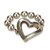 Gucci Sterling Silver Heart Cutout Ring Silvery Metal  ref.86266