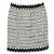 Chanel Jupe droite en tweed Laine Noir Blanc cassé  ref.86364