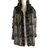 Autre Marque Kansai Yamamoto Reversible Fur Coat Marrone Nero Grigio Pelliccia  ref.86444