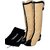 Chanel Due stivali di colore Nero Beige Pelle Pelle verniciata  ref.86516